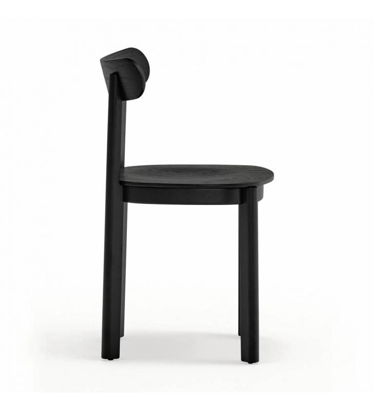 Silla Natural Nara color negro Pack de 2 Topmueble