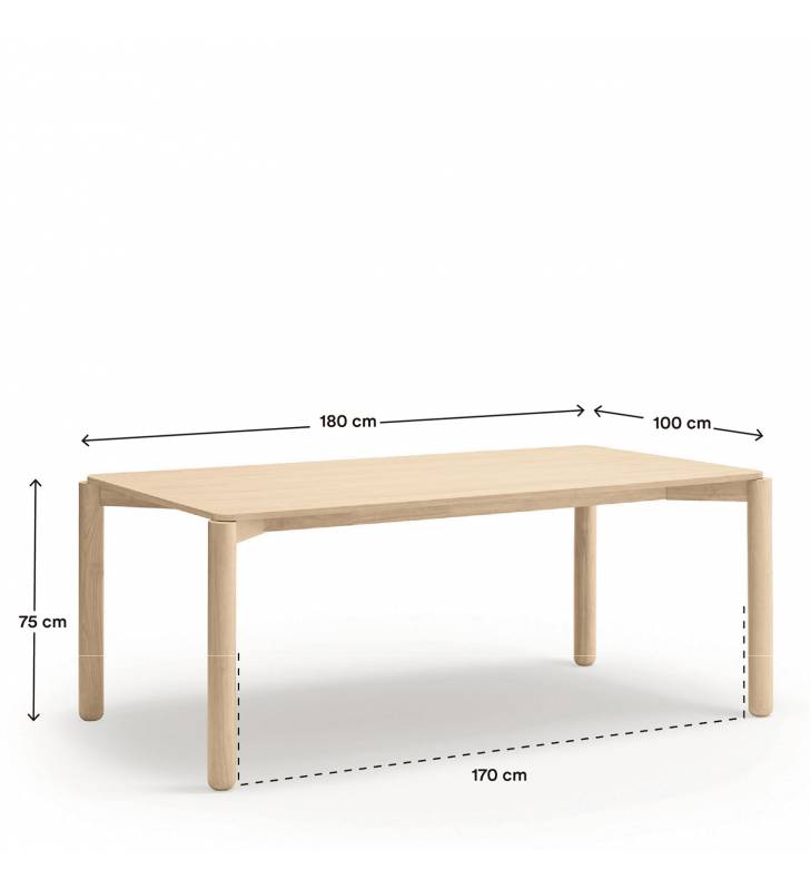 Mesa rectangular ATLAS Madera Topmueble 4