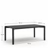 Mesa rectangular ATLAS negro Topmueble Medidas