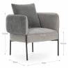 Sillón Butaca Gris Jordan Dimensiones Top Mueble