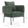 Sillón Butaca Verde Jordan Dimensiones Top Mueble