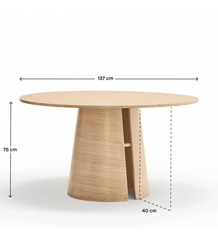 Mesa redonda CEP color madera Topmueble 5