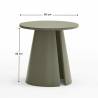 Mesa rincón redonda CEP Verde Topmueble Medidas