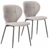 Pack 2 Sillas Polipiel Beige Samantha Top Mueble
