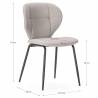 Pack 2 Sillas Polipiel Beige Samantha Dimensiones Top Mueble