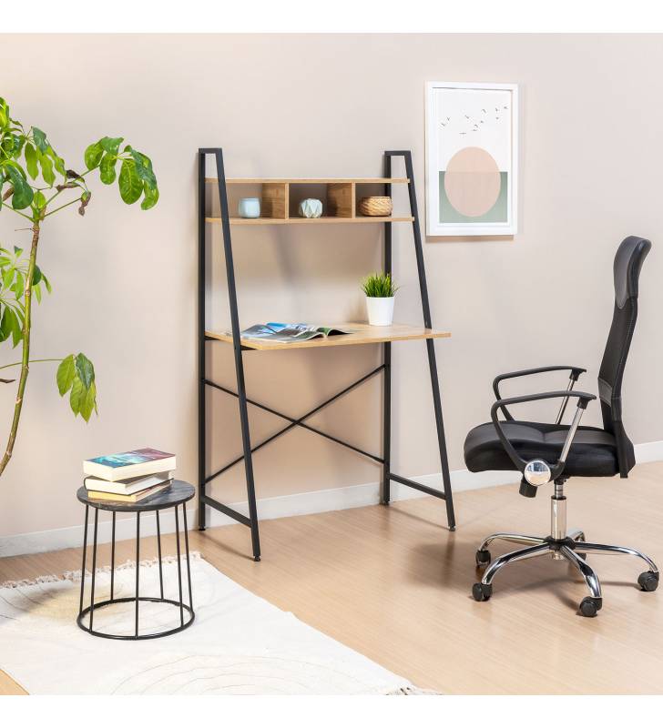 Escritorio Beatrice roble/negro Topmueble