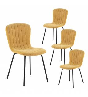 Pack 4 Sillas de Comedor Mostaza Ragna Top Mueble