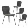Pack 4 Sillas de Comedor Gris Oscuro Ragna Top Mueble