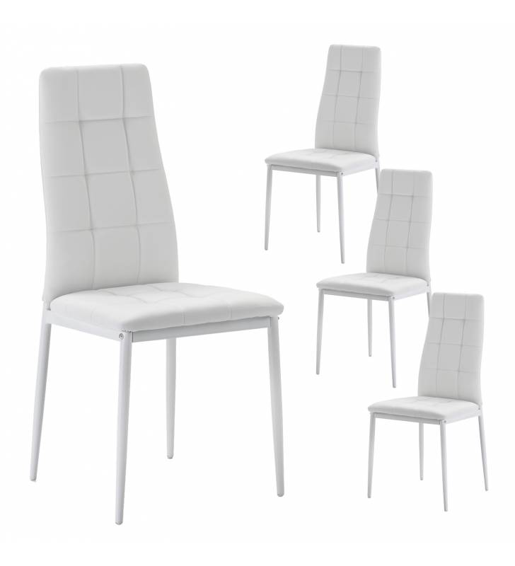 Pack 4 Sillas Blanco Chelsea Top Mueble