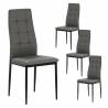 Pack 4 Sillas Comedor Gris Chelsea Top Mueble