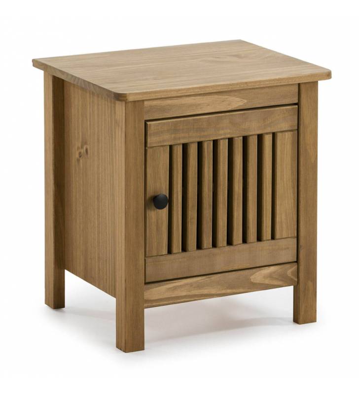 Mesita de noche Pino Cera Bahia Top Mueble