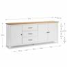Aparador Blanco Mora 3P3C Dimensiones Topmueble