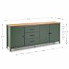 Aparador Verde Mora 3P3C Dimensiones Topmueble