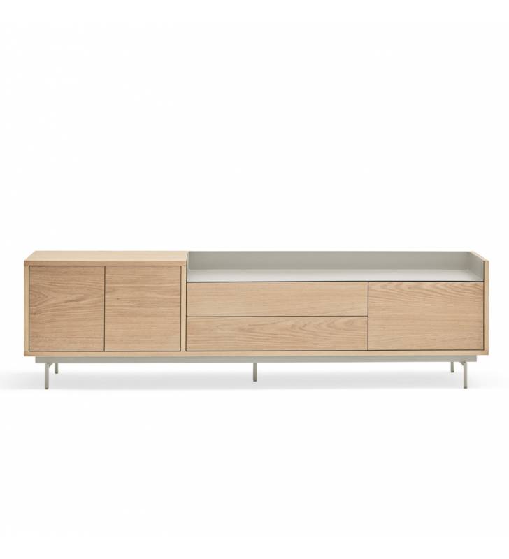Mueble TV Roble Gris Claro VALLEY Top Mueble 3