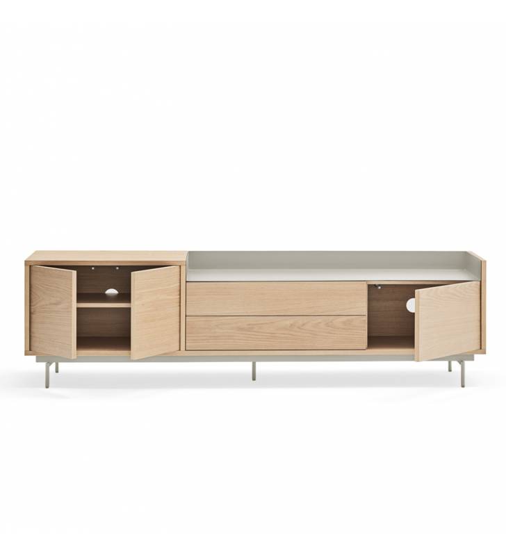 Mueble TV Roble Gris Claro VALLEY Top Mueble 4