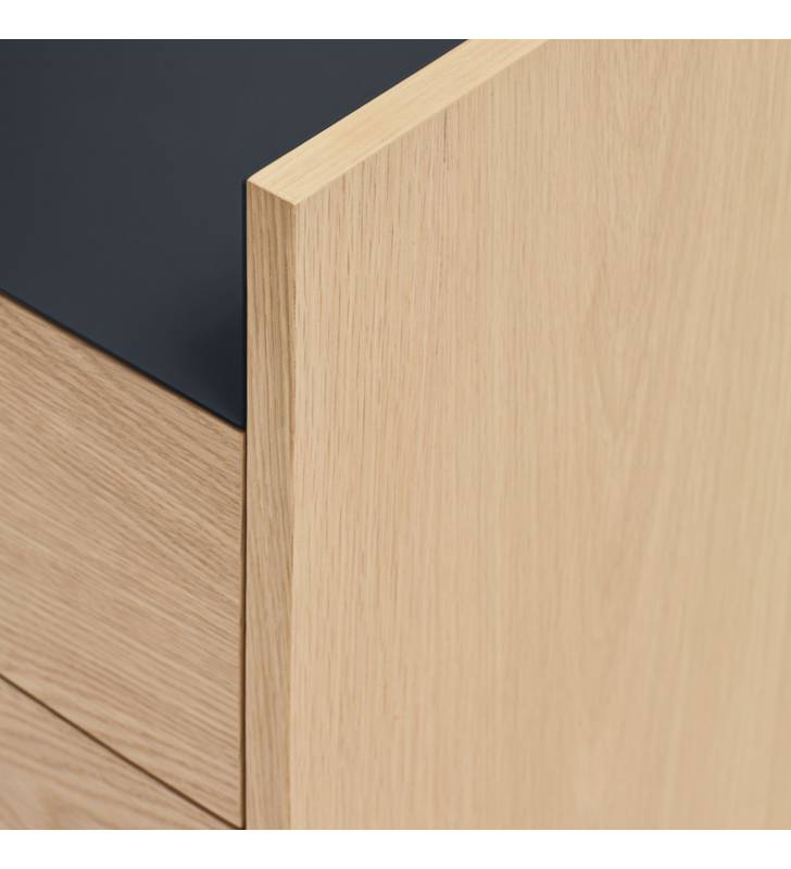 Mueble TV Roble Azul Oscuro VALLEY Detalle Top Mueble