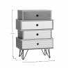 Mesita de noche Buda 4C TopMueble Medidas