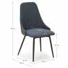 Pack 2 Sillones Giratorios Azul Elena Dimensiones Topmueble