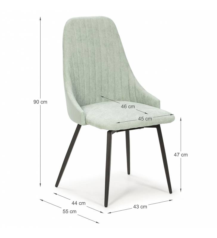 Pack 2 Sillones Giratorios Turquesa Elena Dimensiones Topmueble