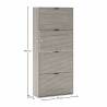Zapatero Roble 4 Puertas Rachele Dimensiones Top Mueble