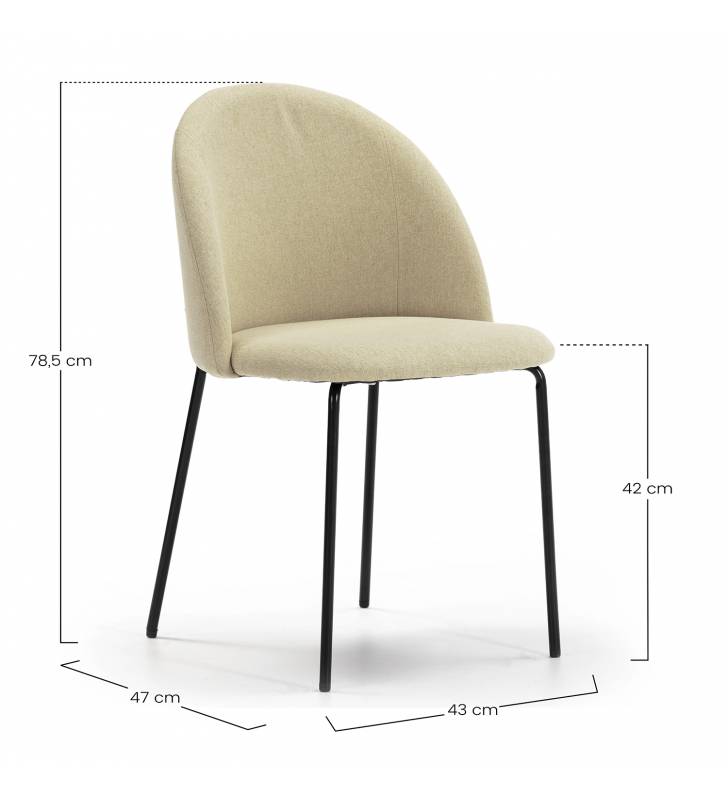 Pack Sillas Kenia color mostaza TopMueble Dimensiones