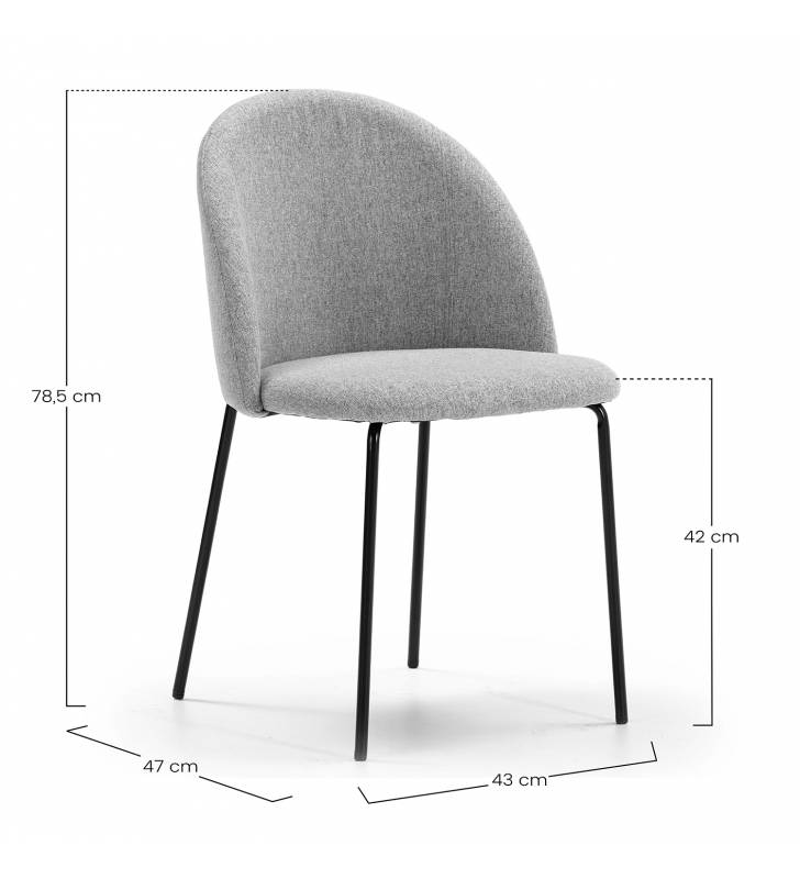 Silla Kenia pack 2 uds azul Topmueble Dimensiones