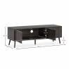 Mueble TV 130 cm Nogal 3 Puertas Layla Topmueble Dimensiones
