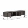 Mueble TV 160 cm Nogal 4 Puertas Layla Topmueble Dimensiones