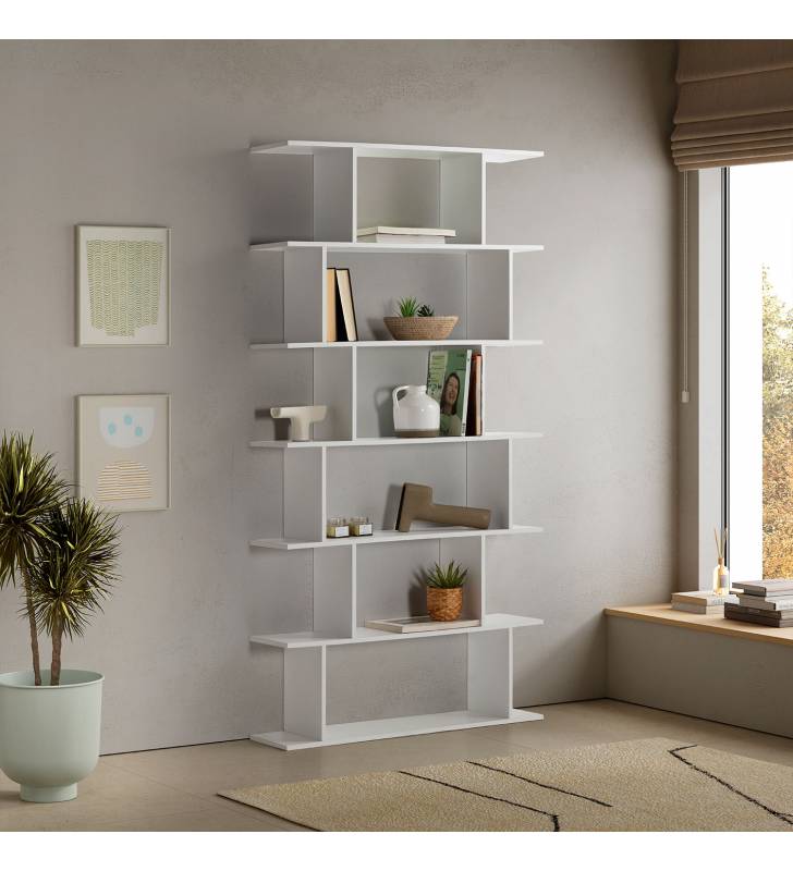 Estantería Salón Irregular Blanco Daisy Top Mueble Ambiente