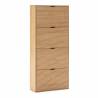 Zapatero Roble 4 Puertas Rachele Top Mueble