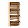 Zapatero Roble 4 Puertas Rachele Top Mueble 2