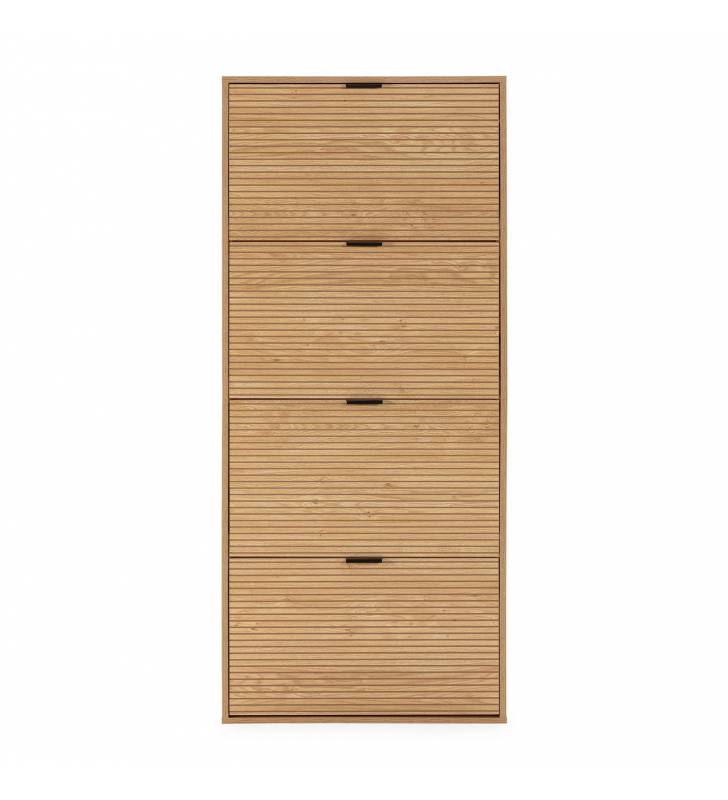 Zapatero Roble 4 Puertas Rachele Top Mueble 3