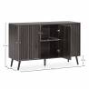 Aparador Nogal 3 Puertas Layla Topmueble Dimensiones