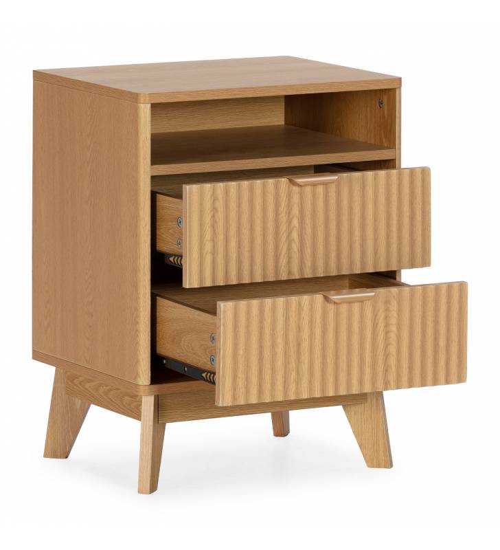Mesita de Noche Roble 45 cm Himma Top Mueble 2