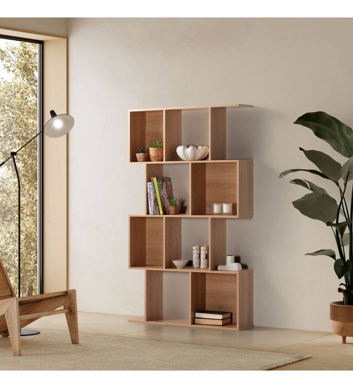 Estantería Salón Geométrica Roble Agan Top Mueble Ambiente