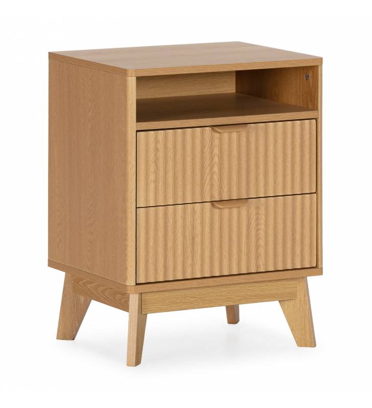 Mesita de Noche Roble Himma Top Mueble