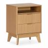 Mesita de Noche Roble Himma Top Mueble