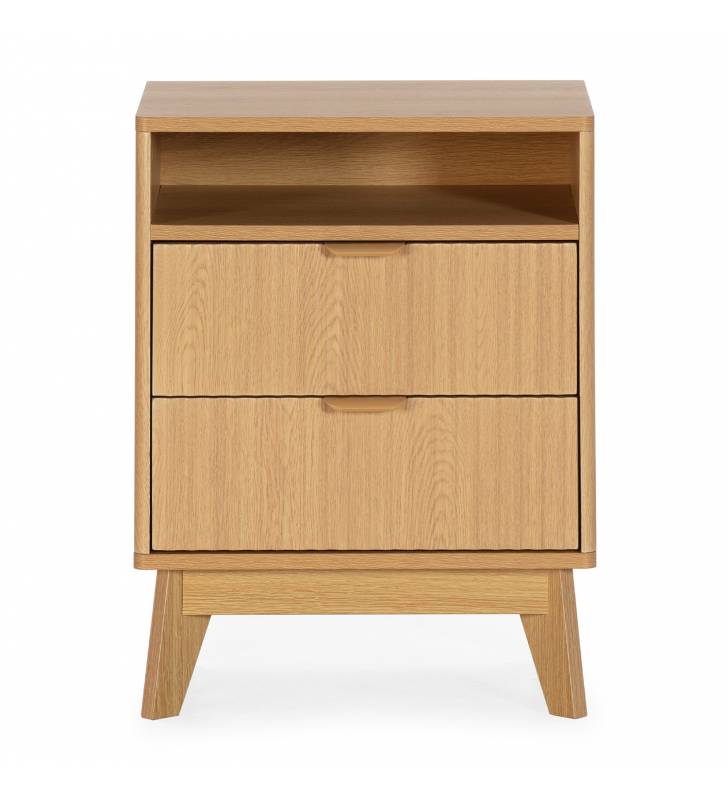 Mesita de Noche Roble Himma Top Mueble 3