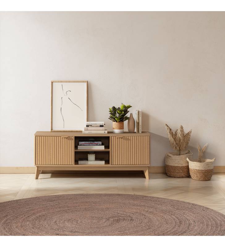 Mueble TV Roble 130 cm Himma Top Mueble Ambiente