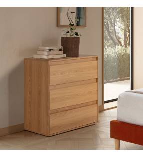 Cómoda Roble 3 Cajones Tora Top Mueble Ambiente
