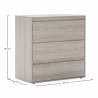 Cómoda Roble 3 Cajones Tora Top Mueble Dimensiones