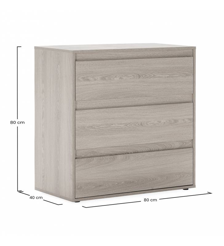 Cómoda Roble Tora Top Mueble Dimensiones