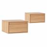 Pack 2 Mesitas de Noche Flotantes Roble Tora Top Mueble