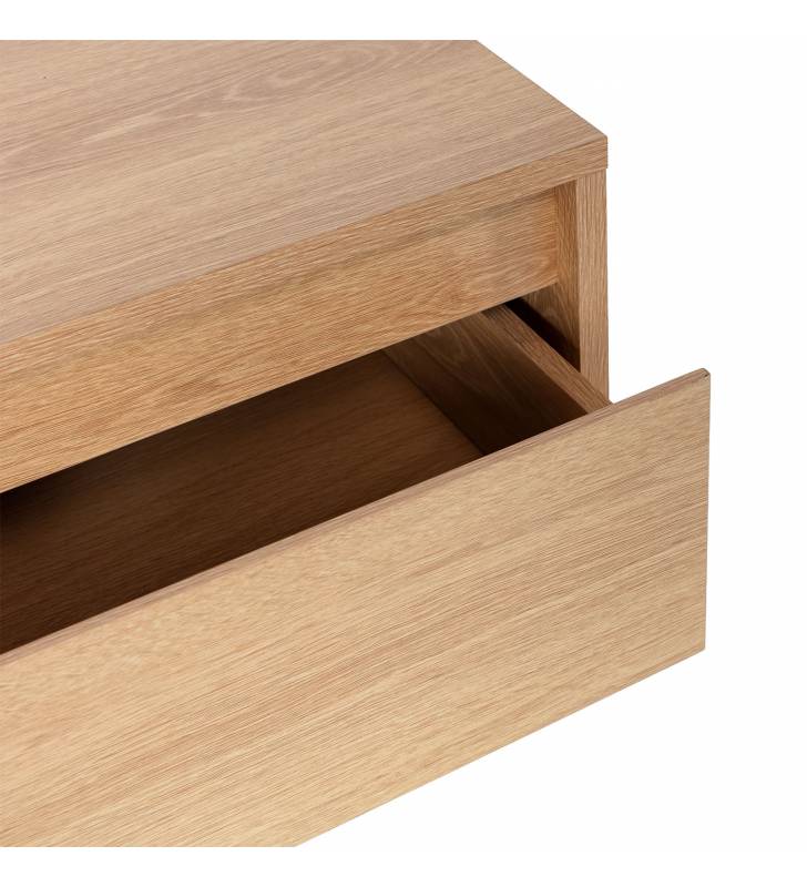 Mesita de Noche Flotante Roble Tora Top Mueble Detalle