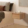 Mesita de Noche Flotante Roble Tora Top Mueble Ambiente