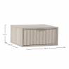 Mesita de Noche Flotante Roble Layla Top Mueble Dimensiones