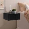 Mesita de Noche Flotante Negro Layla Top Mueble Ambiente