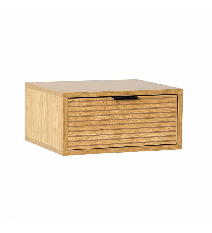 Mesita de Noche Flotante Roble Rachele Top Mueble