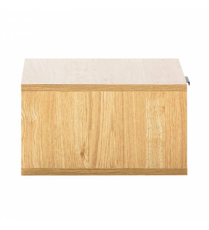 Mesita de Noche Flotante Roble Rachele Top Mueble 4