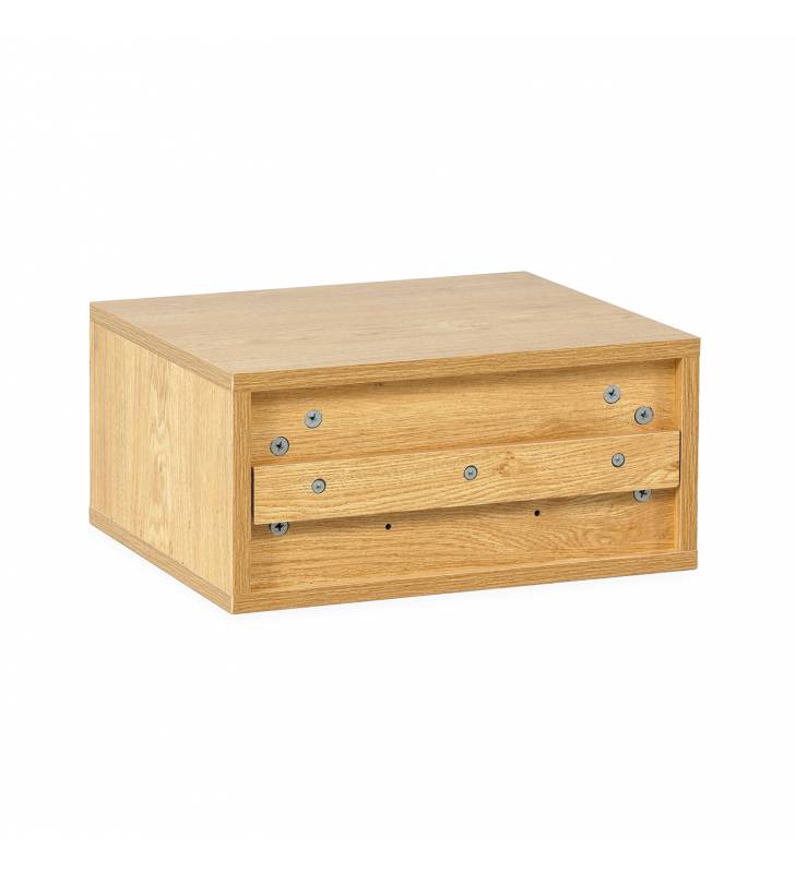 Mesita de Noche Flotante Roble Rachele Top Mueble 5